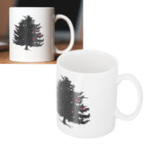 Christmas Trees Pattern Color Changing Mug Heat Induction Cup Ceramic Mug for Home Office