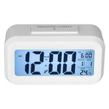 Digital Alarm Clock LED Large Display Electronic Night Light Snooze Function Alarm Clock for Bedroom Home OfficeWhite