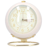 Alarm Clock Silent Non Ticking Metal Paint Power Saving Eye Protection Battery Operated Small Clock with Night LightBeige Gold In Australia - Darrahopens