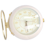 Alarm Clock Silent Non Ticking Metal Paint Power Saving Eye Protection Battery Operated Small Clock with Night LightBeige Gold In Australia - Darrahopens