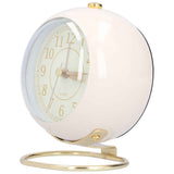 Alarm Clock Silent Non Ticking Metal Paint Power Saving Eye Protection Battery Operated Small Clock with Night LightBeige Gold In Australia - Darrahopens