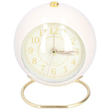 Alarm Clock Silent Non Ticking Metal Paint Power Saving Eye Protection Battery Operated Small Clock with Night LightBeige Gold In Australia - Darrahopens