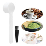 100Set Reusable 4g Coffee Measuring Spoon Brush Kit Coffee Making Accessory for Home Office Use