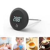 Digital Touch Screen Thermometer IP65 Waterproof Thermometer with Stainless Steel Probe Backlight for Coffee Milk Pot Kettle Temperature Measurement