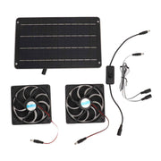 20W Solar Panel Fan Kit Heat Dissipation Ventilation Solar Powered Dual Fan with Switch for Chicken House Greenhouse Dog House In Australia - Darrahopens
