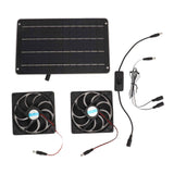 20W Solar Panel Fan Kit Heat Dissipation Ventilation Solar Powered Dual Fan with Switch for Chicken House Greenhouse Dog House In Australia - Darrahopens