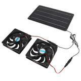 20W Solar Panel Fan Kit Heat Dissipation Ventilation Solar Powered Dual Fan with Switch for Chicken House Greenhouse Dog House In Australia - Darrahopens