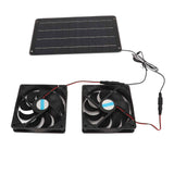 20W Solar Panel Fan Kit Heat Dissipation Ventilation Solar Powered Dual Fan with Switch for Chicken House Greenhouse Dog House In Australia - Darrahopens
