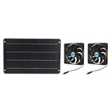 20W Solar Panel Fan Kit Heat Dissipation Ventilation Solar Powered Dual Fan with Switch for Chicken House Greenhouse Dog House