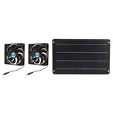 20W Solar Panel Fan Kit Heat Dissipation Ventilation Solar Powered Dual Fan with Switch for Chicken House Greenhouse Dog House