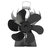 Stove Fan 6 Blades Fireplace Fan Heat Powered Fast Warm Circulation Quiet Heat Resistant Thermoeletric Fan for Log Burner Home