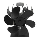 Stove Fan 6 Blades Fireplace Fan Heat Powered Fast Warm Circulation Quiet Heat Resistant Thermoeletric Fan for Log Burner Home