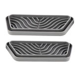 2Pcs Refrigerator Water Drip Tray Catcher Trapezoidal Silicone Refrigerator Drip Tray Catcher for GE for Samsung Grey