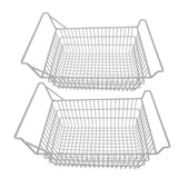 2pcs Freezer Baskets for Chest Freezer Household Wire Storage Basket Bins Organizer with High Low Handles for Kitchen Pantry Cabinet 50x24cm / 19.7x9.4in In Australia - Darrahopens
