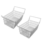 2pcs Freezer Baskets for Chest Freezer Household Wire Storage Basket Bins Organizer with High Low Handles for Kitchen Pantry Cabinet 50x24cm / 19.7x9.4in In Australia - Darrahopens