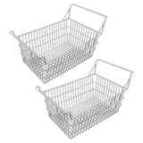 2pcs Freezer Baskets for Chest Freezer Household Wire Storage Basket Bins Organizer with High Low Handles for Kitchen Pantry Cabinet 50x24cm / 19.7x9.4in In Australia - Darrahopens