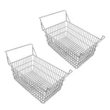 2pcs Freezer Baskets for Chest Freezer Household Wire Storage Basket Bins Organizer with High Low Handles for Kitchen Pantry Cabinet 50x24cm / 19.7x9.4in In Australia - Darrahopens