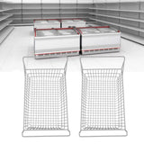 2pcs Freezer Baskets for Chest Freezer Household Wire Storage Basket Bins Organizer with High Low Handles for Kitchen Pantry Cabinet 50x24cm / 19.7x9.4in