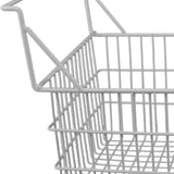 2pcs Freezer Baskets for Chest Freezer Household Wire Storage Basket Bins Organizer with High Low Handles for Kitchen Pantry Cabinet 50x24cm / 19.7x9.4in