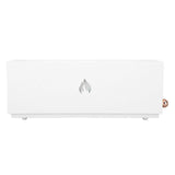 Flame Air Diffuser 3D Fireplace Appearance Multi Colored Fire Automatic Power Off Protection 320ml Silent Flame Mist Air Humidifier for Bedroom Office White