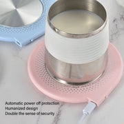Electric Cup Warmer USB Automatic Power Off 55°C 8cm Electric Mug Heating Pad for Heating Coffee Beverages Milk Tea Hot Chocolate
