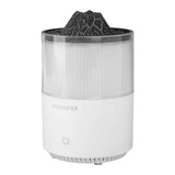 Essential Oil Diffuser Humidifier Simulation Volcano 200ml with Colorful Light Low Noise Desktop Humidifier for Home Bedroom Office White In Australia - Darrahopens