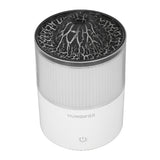 Essential Oil Diffuser Humidifier Simulation Volcano 200ml with Colorful Light Low Noise Desktop Humidifier for Home Bedroom Office White