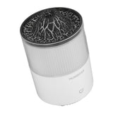 Essential Oil Diffuser Humidifier Simulation Volcano 200ml with Colorful Light Low Noise Desktop Humidifier for Home Bedroom Office White