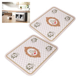 2PCS Coffee Mat Prevent Slip Waterproof Bottom Shockproof Absorbent Dish Drying Mat for Coffee Bar Accessories 50x60cm / 19.7x23.6in