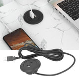 Embedded Charging Round Port Desktop Power Grommet for Sofas Tables Bedside Workbenches Offices Homes 5V Input