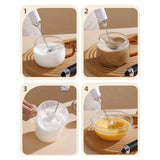 Electric Egg Frother Multifunctional Cordless Handheld Milk Frother for Household Kitchen Baking Coffee White In Australia - Darrahopens
