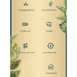Essential Oil Diffuser 80ml 5W Air Diffuser Rechargeable 4 Modes Timer Magnet 60 Sq Meter Multifunctional Aromatherapy Diffuser Blue