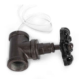 1/2in Vintage Steampunk Lamp Valve Black Valve Iron Table Lamp White Wire Stop Valve In Australia - Darrahopens