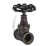 1/2in Vintage Steampunk Lamp Valve Black Valve Iron Table Lamp White Wire Stop Valve