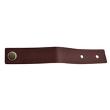 Artificial Leather Luggage Handle Modern Single Hole Concealed Cabinet Pull for Door WardrobeDark Brown