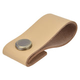 Artificial Leather Luggage Handle Modern Single Hole Concealed Cabinet Pull for Door WardrobeLight Brown In Australia - Darrahopens