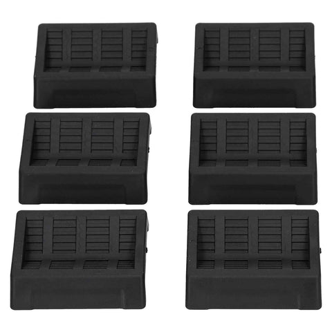 6PCS Furniture Cups Bed Stoppers Rubber Caster Cups Furniture Coasters for Bed Chair Cabinet Sofa Closet Black