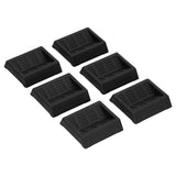6PCS Furniture Cups Bed Stoppers Rubber Caster Cups Furniture Coasters for Bed Chair Cabinet Sofa Closet Black