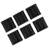 6PCS Furniture Cups Bed Stoppers Rubber Caster Cups Furniture Coasters for Bed Chair Cabinet Sofa Closet Black