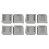 8PCS Rubber Caster Cups Furniture Wheel Stoppers Floor Protector for Bed Office Chair Cabinet Sofa Closet Wheels