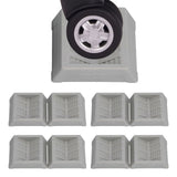 8PCS Rubber Caster Cups Furniture Wheel Stoppers Floor Protector for Bed Office Chair Cabinet Sofa Closet Wheels