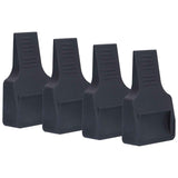 4Pcs Wheel Stoppers U Shaped Wheels Caster Cups Accessory for Sofas Beds Chairs Furnitures Black In Australia - Darrahopens