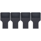 4Pcs Wheel Stoppers U Shaped Wheels Caster Cups Accessory for Sofas Beds Chairs Furnitures Black