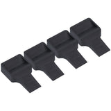 4Pcs Casters Stoppers V Shape Anti Sliding Furniture Wheel Cups for Sofas Beds Chairs Cabinets Black