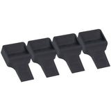 4Pcs Casters Stoppers V Shape Anti Sliding Furniture Wheel Cups for Sofas Beds Chairs Cabinets Black