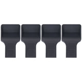 4Pcs Casters Stoppers V Shape Anti Sliding Furniture Wheel Cups for Sofas Beds Chairs Cabinets Black