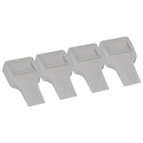 4Pcs U Shape Casters Door Stopper Anti Sliding Furniture Wheels Cups Protectors for Sofa Bed Chair Gray