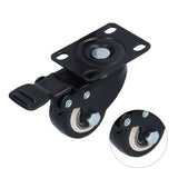 4PCS Caster 1.5in 360° Rotate Head Rubber Shock Absorption Double Ball Bearing Chair Wheel