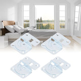 4PCS Bed Rail Bracket Heavy Duty Stainless Steel Bed Rail Fittings for Bed Frame Footrest