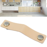 PU Leather Drawer Pulls Anticollision Wear Resistant European Exquisite Modern Simple Cabinet HandleLight Brown